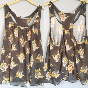 Urban Outfitters Floral Racerback Tank - Medium